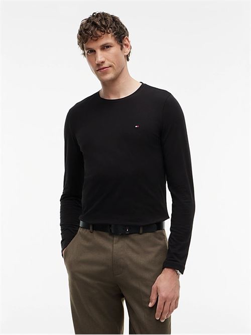 stretch slim fit logo sleeve tee TOMMY HILFIGER | MW0MW10804BDS
